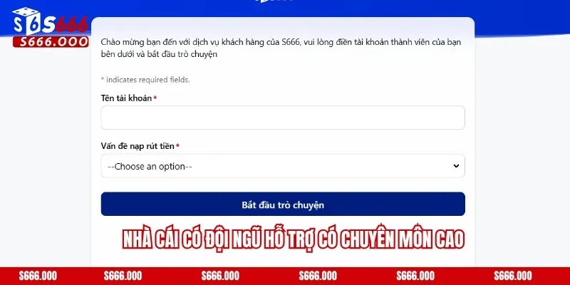 Nhà cái có đội ngũ hỗ trợ có chuyên môn cao